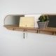 Etagère Vide-poche miroir porte-clés d'entrée Moonlight design en bois