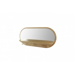 Etagère Vide-poche miroir porte-clés d'entrée Mini - Moonlight design en bois